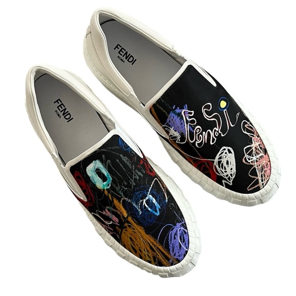 NEW Men’s Fendi x Noel Fielding Force Slip-On Sneaker size 9 UK Limited Edition - Picture 13 of 15